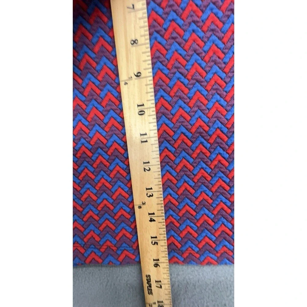Women Mini Skirt M‎ Red Blue Pencil Geometric Stretch Pull On Casual Party Fun